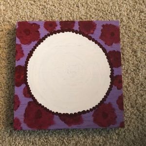 customizable hand painted floral wood sign